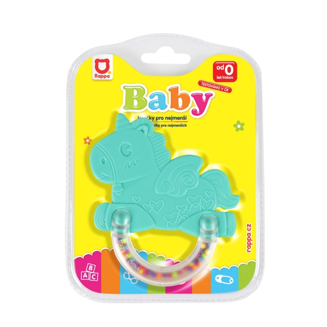 Colorful Rattle and Teether Horse Toy