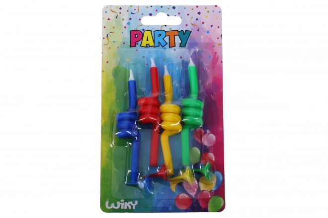 Spiral Birthday Candle Set with Holders