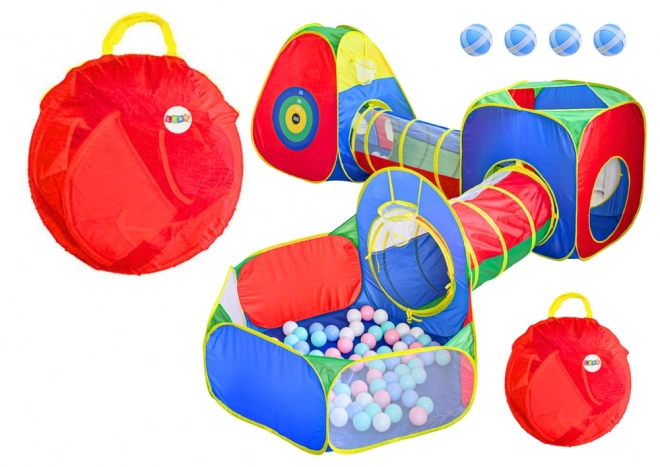 Large Colorful Kids Tent Playground with Tunnels and Ball Pit