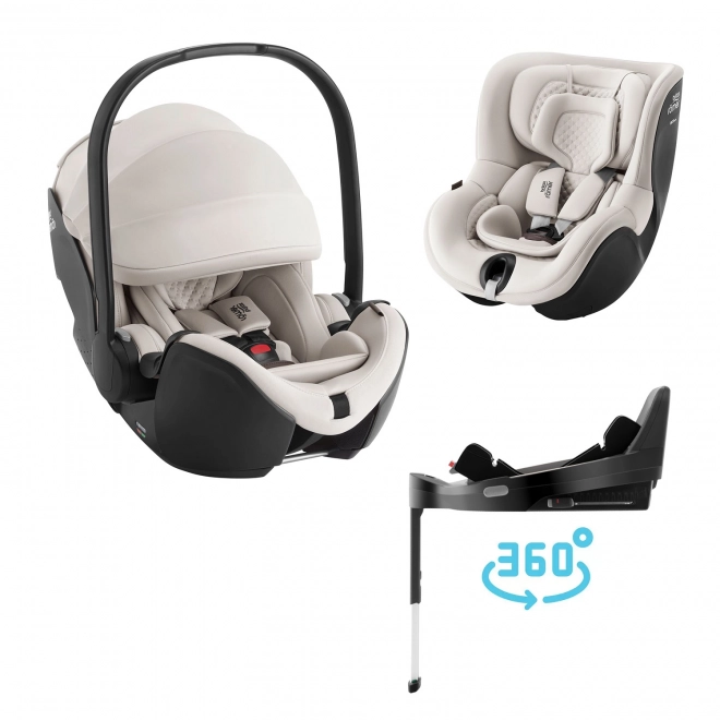 Baby car seat set with Baby-Safe Pro, Vario Base 5Z, and Dualfix 5z Lux, Soft Taupe