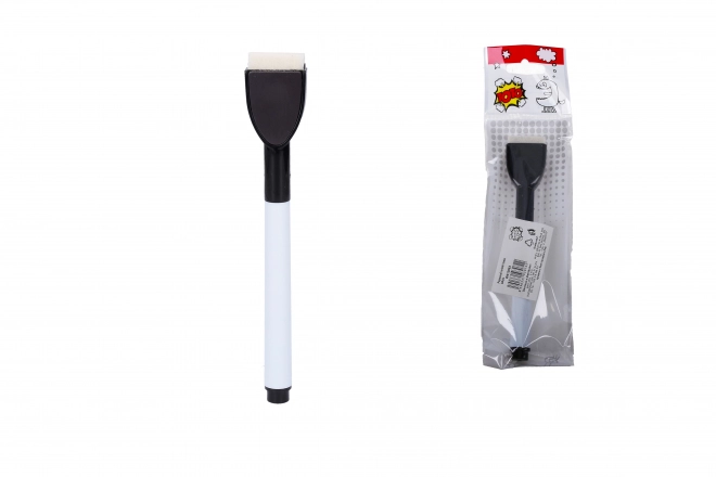 Whiteboard Marker with Mini Eraser - Black