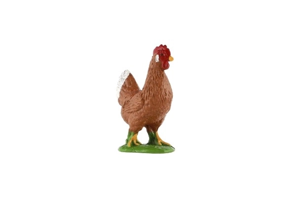 Plastic Domestic Hen Toy 4cm in Bag