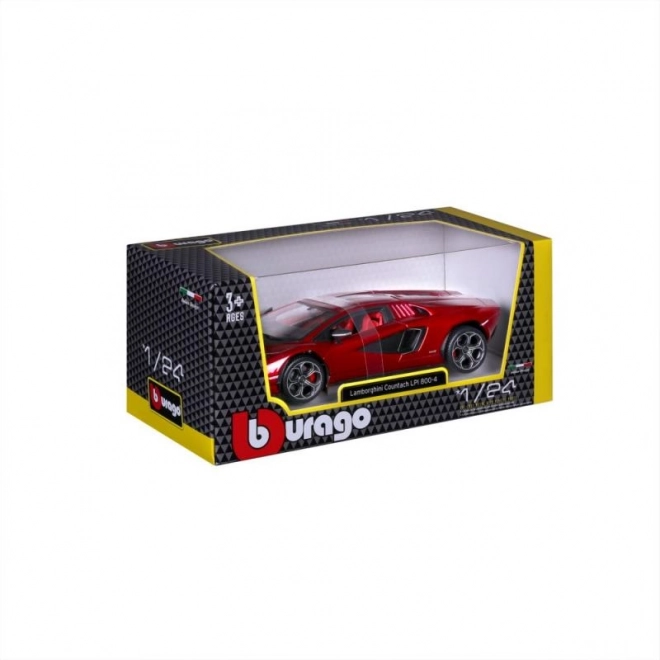 Metal Model Car Lamborghini Countach LPI 800-4 Red by Bburago