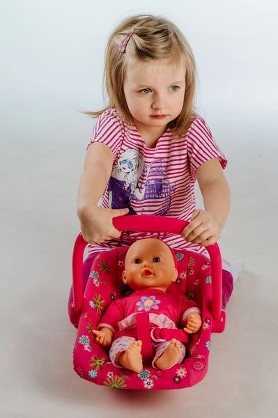 Babytragesitz mit Stoffbezug für Puppen