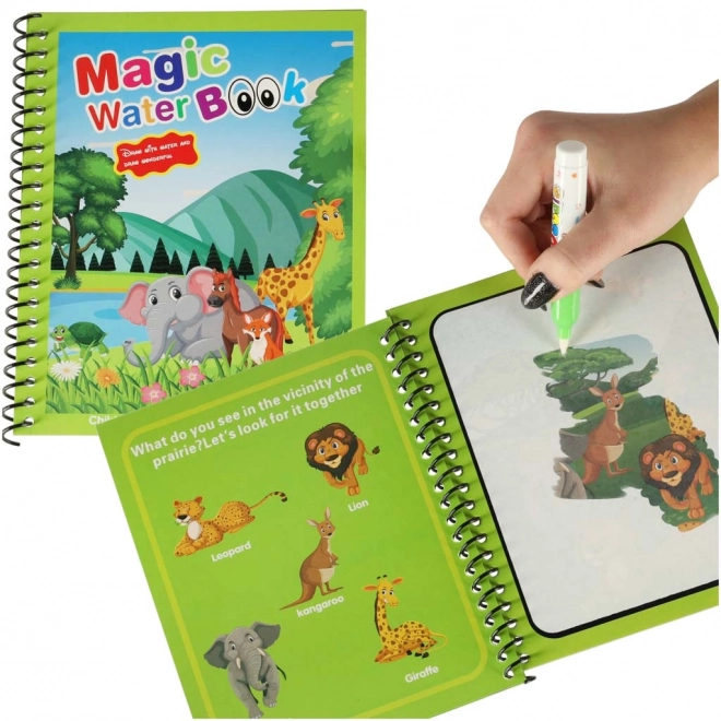 Green Safari Water Coloring Book with Marker