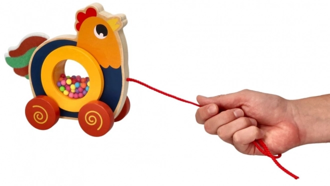 Cheerful Rooster on a String