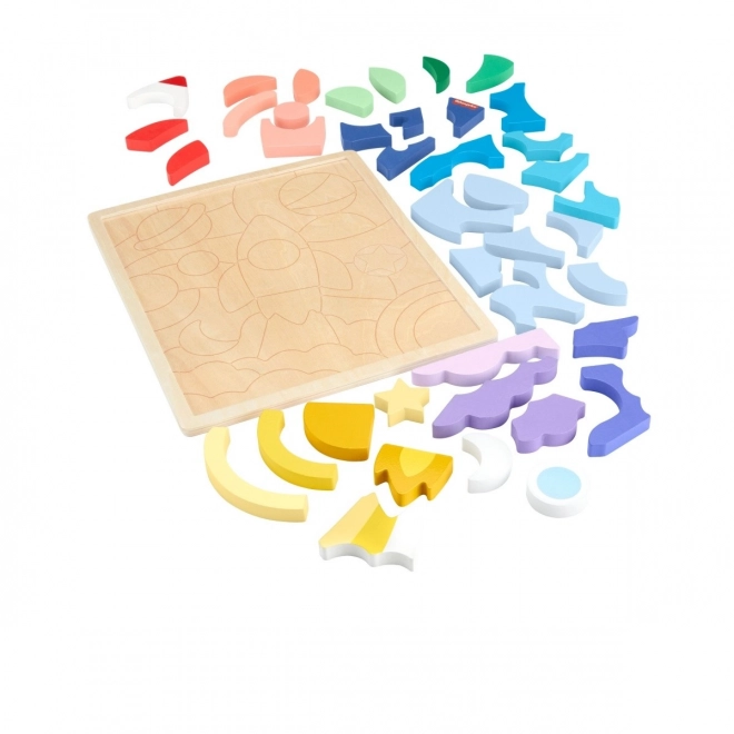 Wooden Space Puzzle Toy by Fisher-Price