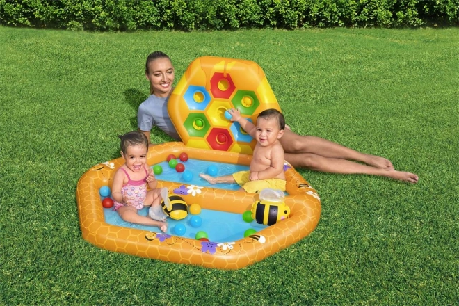 Inflatable Bee Kids Pool with Game and Balls