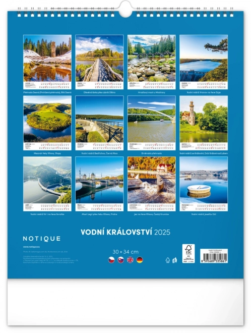 Wall Calendar Water Kingdom 2025