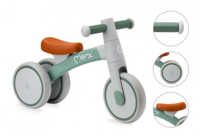 Green Kids Balance Bike MoMi Tedi