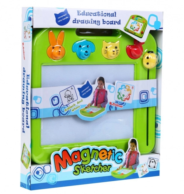 Magic Drawing Board For Kids With 4 Colors & Animal Stamps