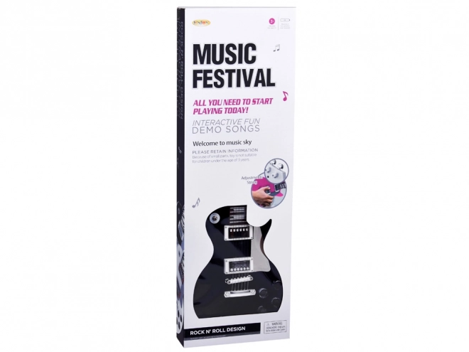 Electric Guitar Musical Toy for Kids – black