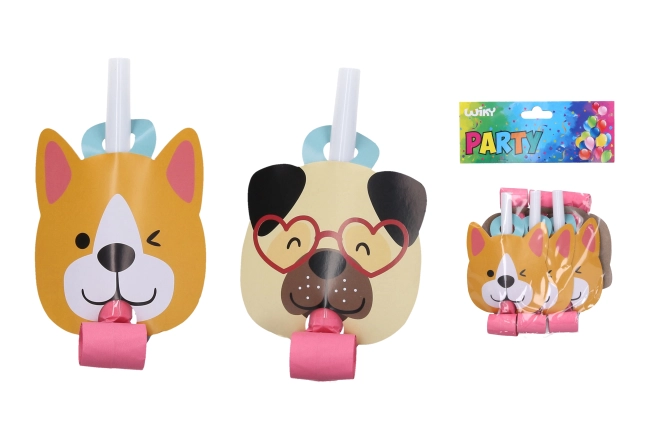 Party Blowers with Dogs Design - 6 Pack