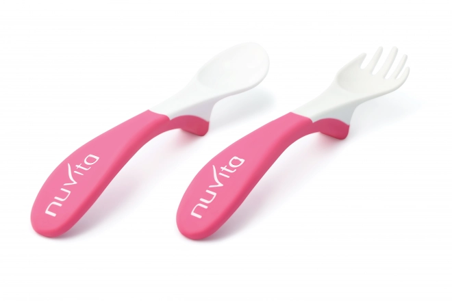 Dining Set Spoon and Fork Pink