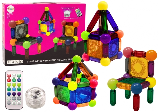 Magnetic Building Blocks Set with Lights