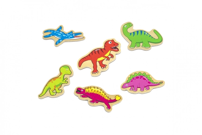 Wooden Dinosaur Magnets Set