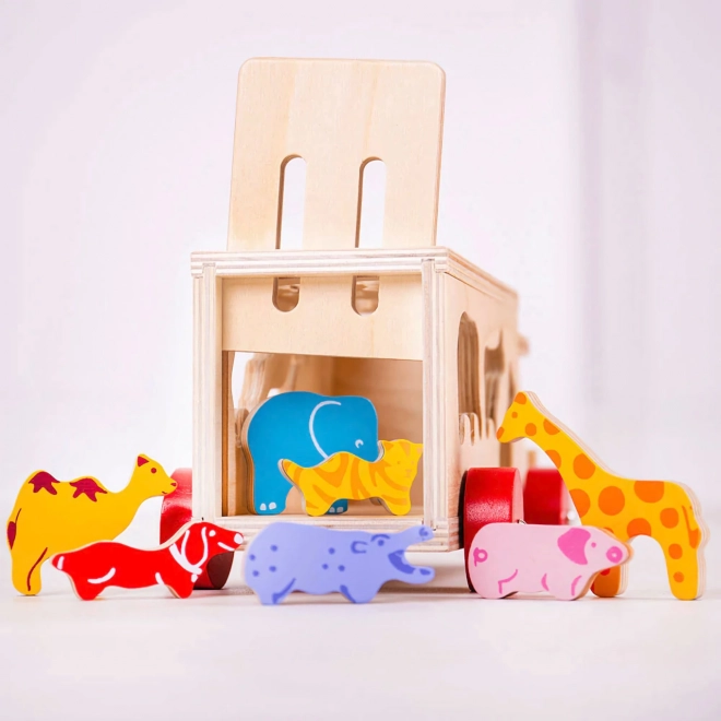 Bigjigs Wooden Animal Shape Sorter Truck