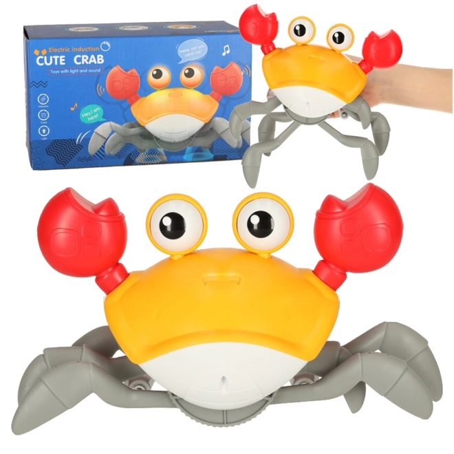 Interactive Crawling Crab Toy with Sound – Orange