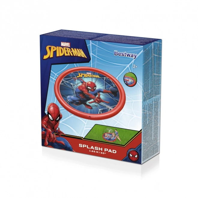 Inflatable Splash Mat with Fountain featuring Spider-Man