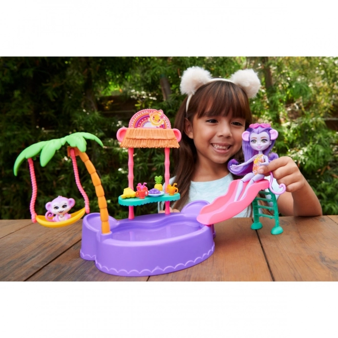 Enchantimals Tropical Pool Set with Monkey Doll