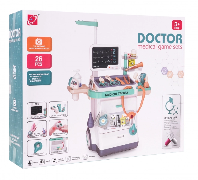 Interactive Doctor Set with Medical Cart for Kids