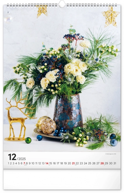 Wall Calendar Bouquet 2025