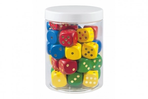 Colorful Wooden Game Dice Set