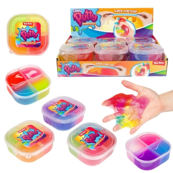 Rainbow Slime Toy in Plastic Container