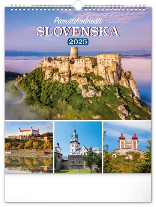 Wall Calendar Notable Sites of Slovakia 2025