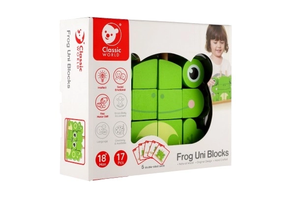 Wooden Frog Puzzle Playset