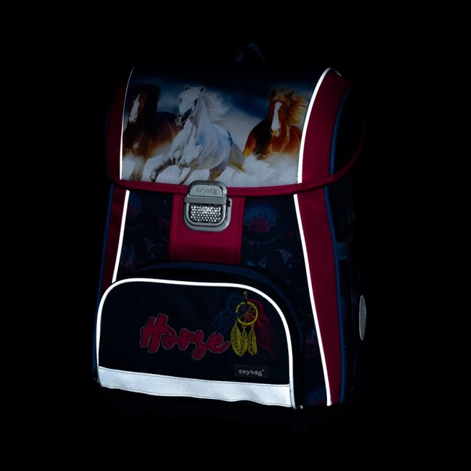 Premium School Backpack with Horse Design