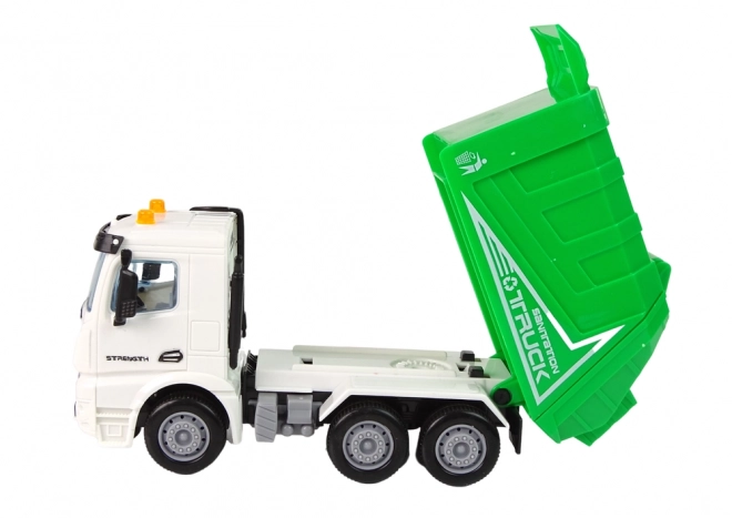 Green Garbage Truck with Traffic Signs Playset