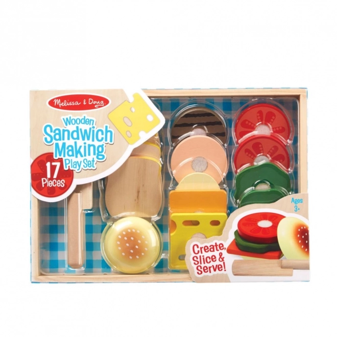 Wooden Breakfast Sandwich Set