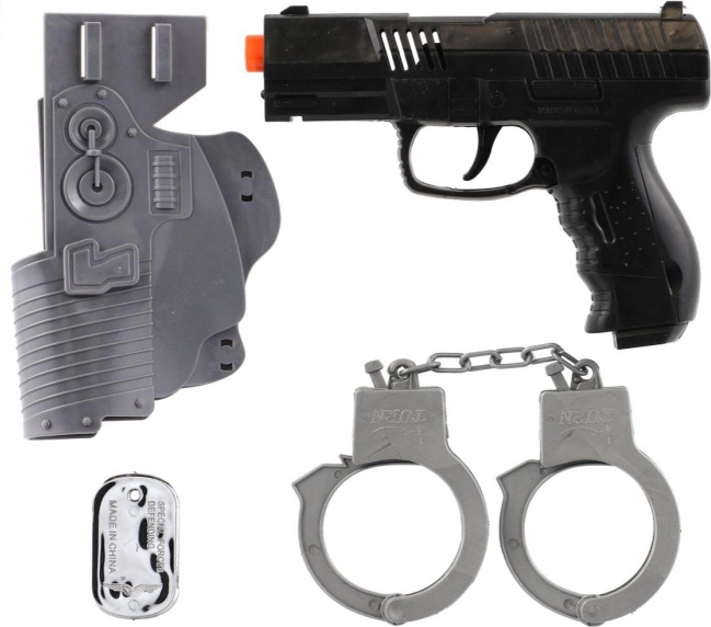 Military Set of Plastic Wheel-Powered Guns with Accessories