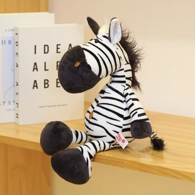 Plush Toy Zebra Black-and-White 25 cm