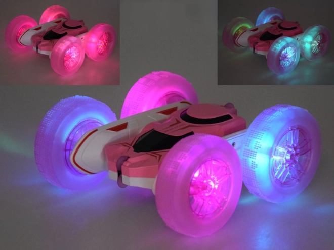 Remote Control Stunt Car with Light-Up Wheels