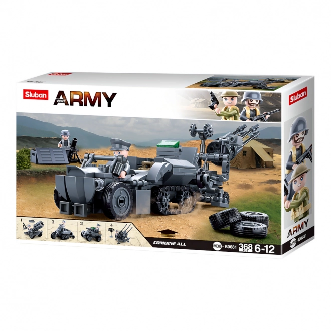 Sluban Army WW2 German Anti-Aircraft Set