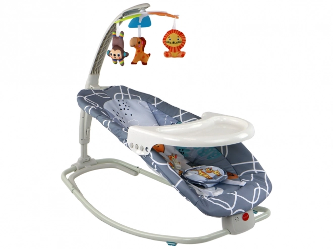 2-in-1 Baby Bouncer and Chair with Sounds and Vibration