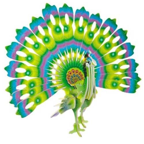 Colorful Peacock Wooden 3D Puzzle