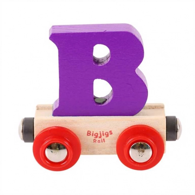 Wooden Train Carriage Letter B