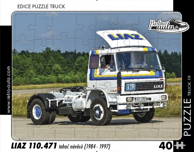 Retro Cars Puzzle Truck Liaz Tractor 40 Pieces