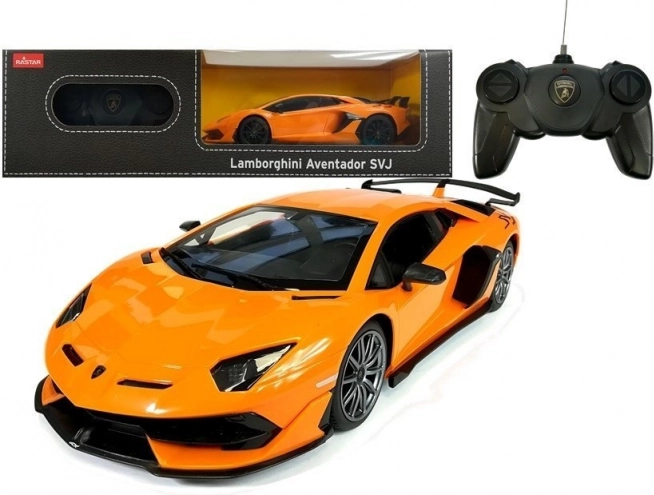 Távirányítós autó Lamborghini Aventador Rastar 1:24 narancssárga