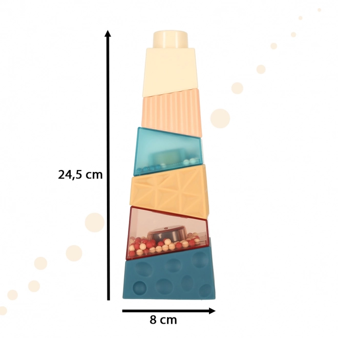 Educational Sensory Tower Blocks Pyramid Montessori