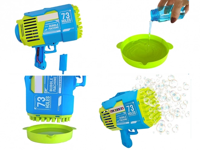 Soap Bubble Bazooka Toy – blue