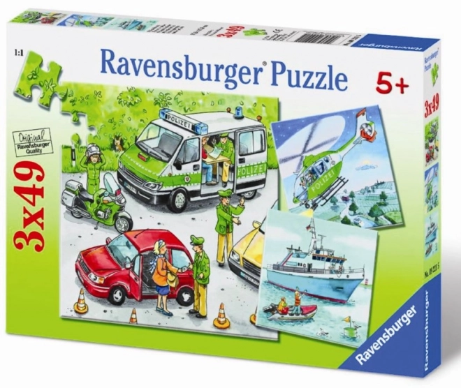 Ravensburger Police Action Puzzle Set 3x49 Pieces