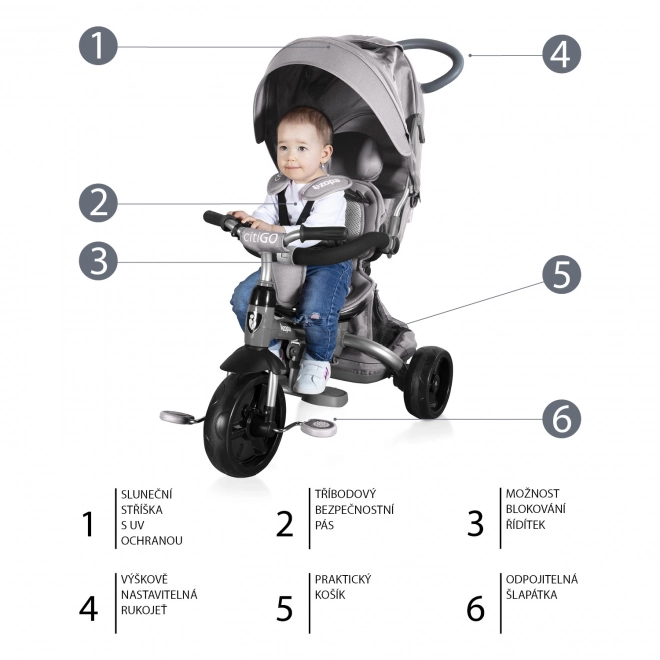 CityGo Tricycle Pearl Grey