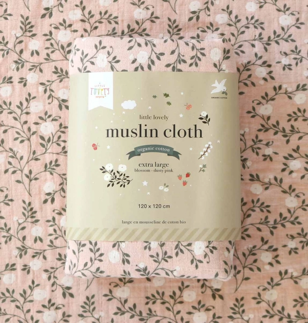 Muslin Baby Towel Extra Large - Dusty Pink