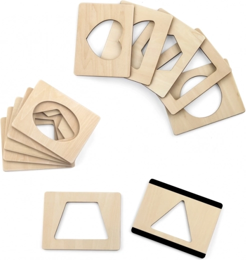 Modelli magnetici in legno con forme per dipingere