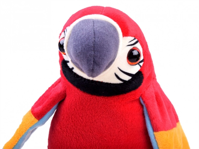 Colorful Talking Plush Parrot – red