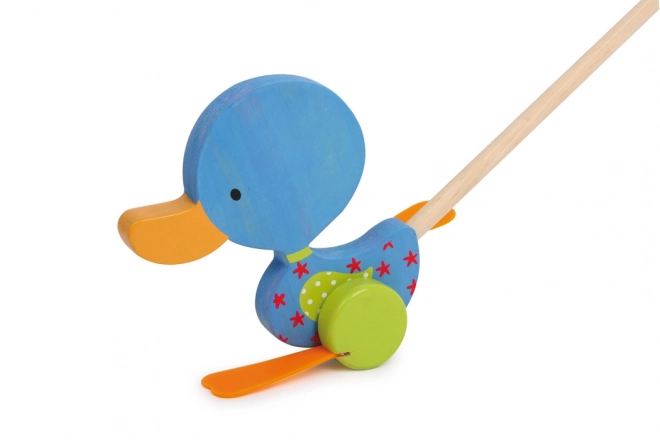 Small Foot Wobbling Duck Pull Toy Blue